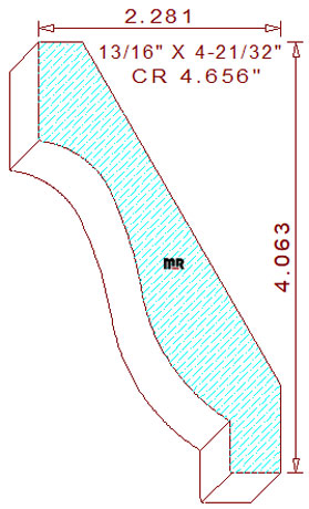 Crown 4-21/32" Crown 4-21/32"