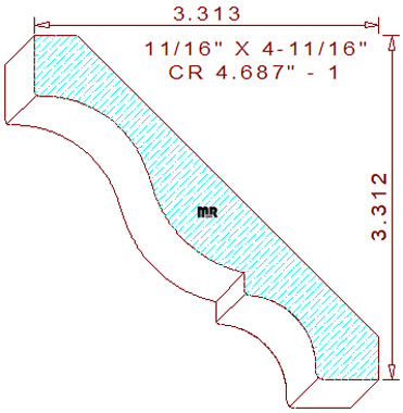 Crown 4-11/16" - 1 Crown 4-11/16" - 1