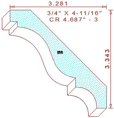 Crown 4-11/16" - 3 Crown 4-11/16" - 3