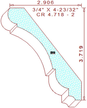 Crown 4-23/32" - 2