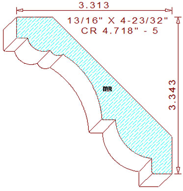 Crown 4-23/32" - 5 Crown 4-23/32" - 5