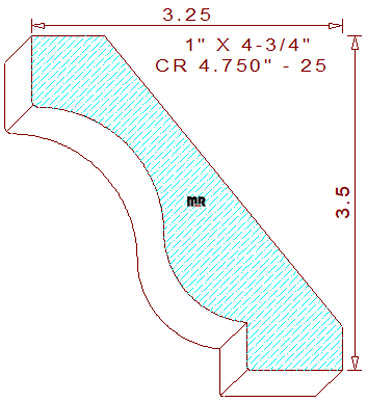 Crown 4-3/4" - 25 Crown 4-3/4" - 25