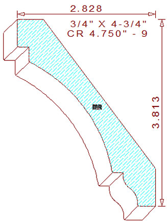 Crown 4-3/4" - 9 Crown 4-3/4" - 9