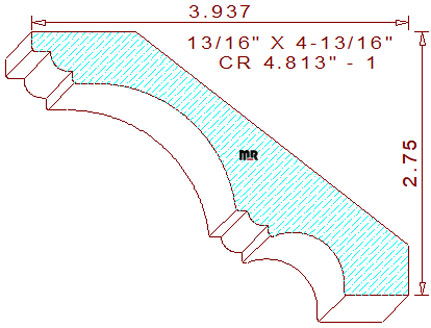 Crown 4-13/16" - 1 Crown 4-13/16" - 1