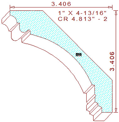 Crown 4-13/16" - 2 Crown 4-13/16" - 2
