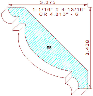 Crown 4-13/16" - 6 Crown 4-13/16" - 6