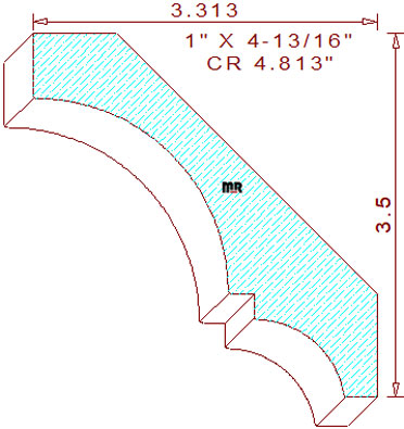 Crown 4-13/16" Crown 4-13/16"