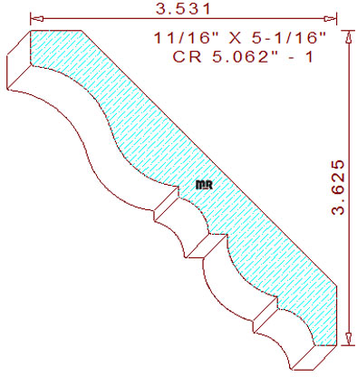 Crown 5-1/16" - 1 Crown 5-1/16" - 1