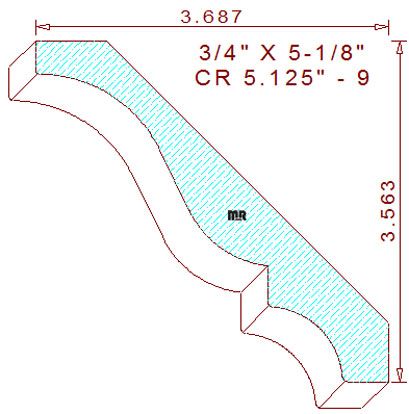 Crown 5-1/8" - 9 Crown 5-1/8" - 9