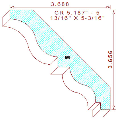 Crown 5-3/16" - 5 Crown 5-3/16" - 5