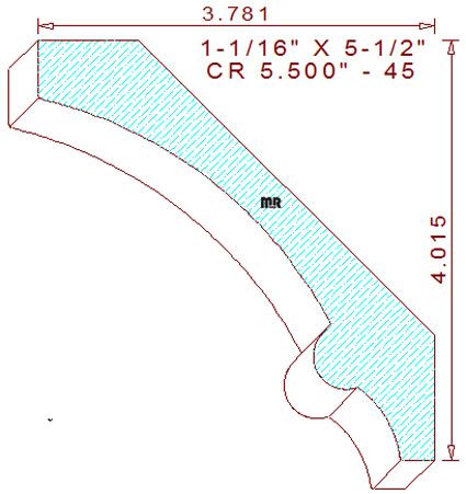 Crown 5-1/2" - 45