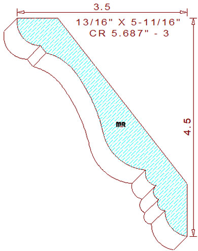 Crown 5-11/16" - 3 Crown 5-11/16" - 3