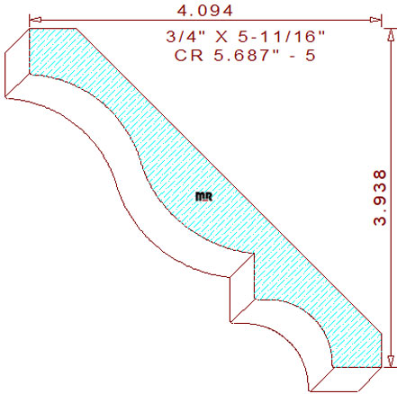 Crown 5-11/16" - 5 Crown 5-11/16" - 5