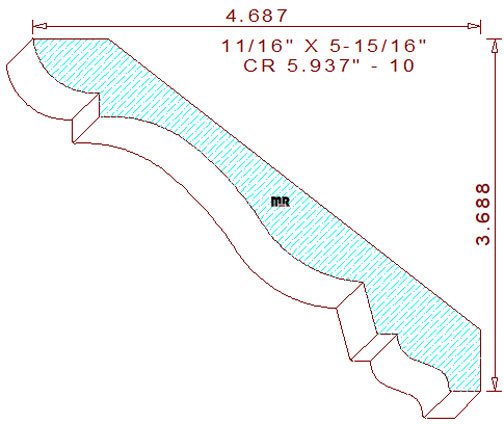 Crown 5-15/16" - 10 Crown 5-15/16" - 10