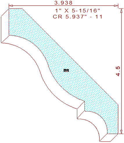 Crown 5-15/16" - 11 Crown 5-15/16" - 11