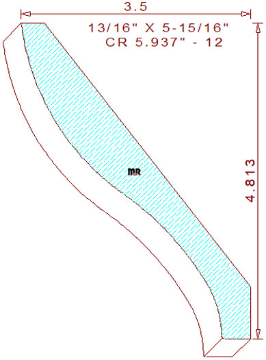 Crown 5-15/16" - 12 Crown 5-15/16" - 12