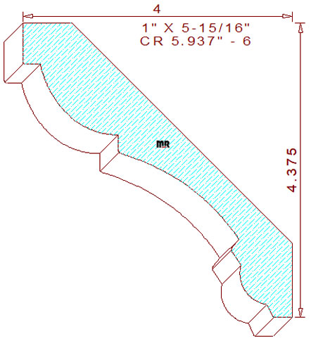 Crown 5-15/16" - 6 Crown 5-15/16" - 6