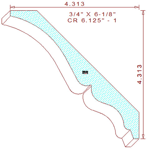 Crown 6-1/8" - 1 Crown 6-1/8" - 1