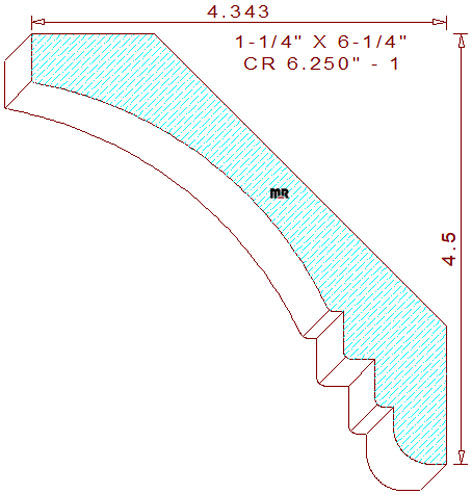 Crown 6-1/4" - 1 Crown 6-1/4" - 1