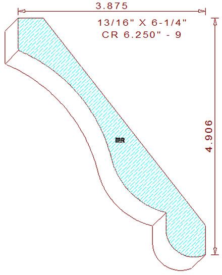 Crown 6-1/4" - 9 Crown 6-1/4" - 9