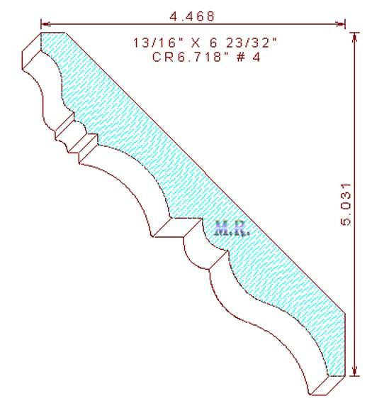 Crown Moulding 6-23/32" - 4