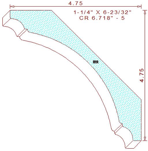 Crown Moulding 6-23/32" - 5