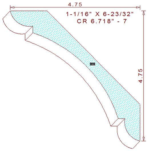 Crown Moulding 6-23/32" - 7 Crown Moulding 6-23/32" - 7