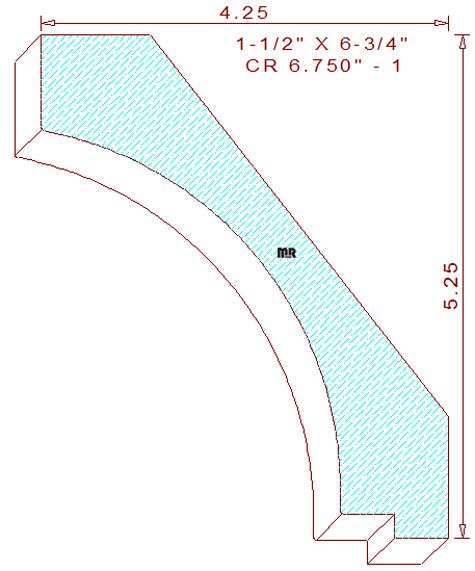 Crown Mould 6-3/4" - 1 Crown Mould 6-3/4" - 1
