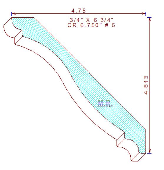 Crown Mould 6-3/4" - 5