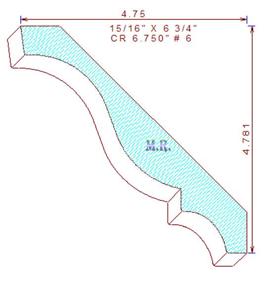 Crown Mould 6-3/4" - 6