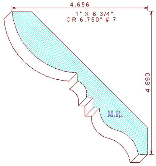 Crown Mould 6-3/4" - 7 Crown Mould 6-3/4" - 7