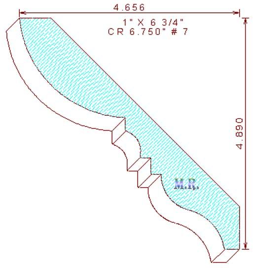 Crown Mould 6-3/4" - 7