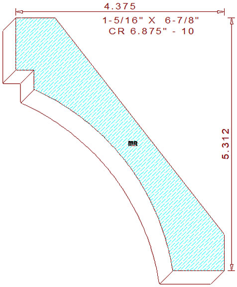 Crown Moulding 6-7/8" - 10