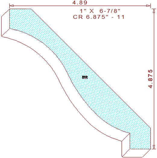 Crown Moulding 6-7/8" - 11 Crown Moulding 6-7/8" - 11