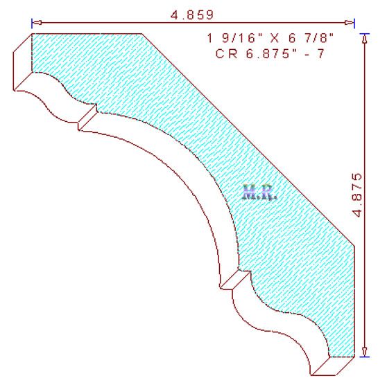 Crown Moulding 6-7/8" - 7 Crown Moulding 6-7/8" - 7