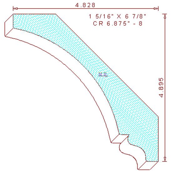 Crown Moulding 6-7/8" - 8 Crown Moulding 6-7/8" - 8