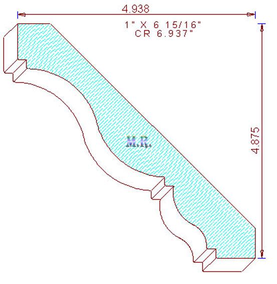 Crown Moulding 6-15/16" Crown Moulding 6-15/16"