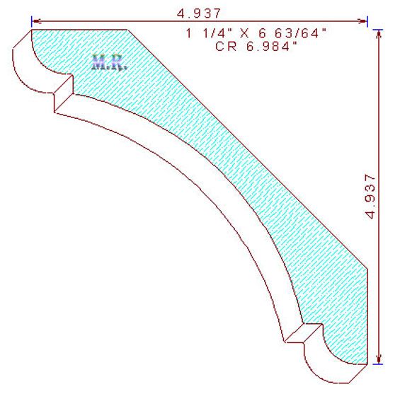 Crown Moulding 6-63/64" Crown Moulding 6-63/64"