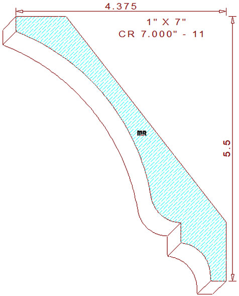 Crown Moulding 7" - 11 Crown Moulding 7" - 11