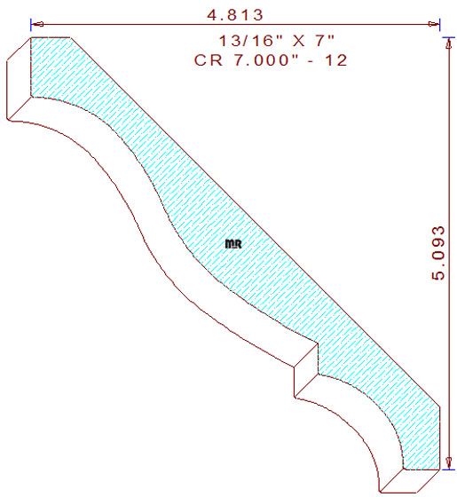 Crown Moulding 7" - 12 Crown Moulding 7" - 12