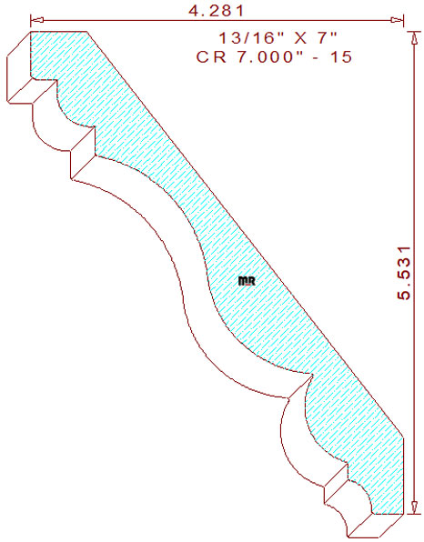 Crown Moulding 7" - 15 Crown Moulding 7" - 15