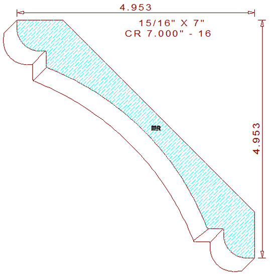 Crown Moulding 7" - 16 Crown Moulding 7" - 16
