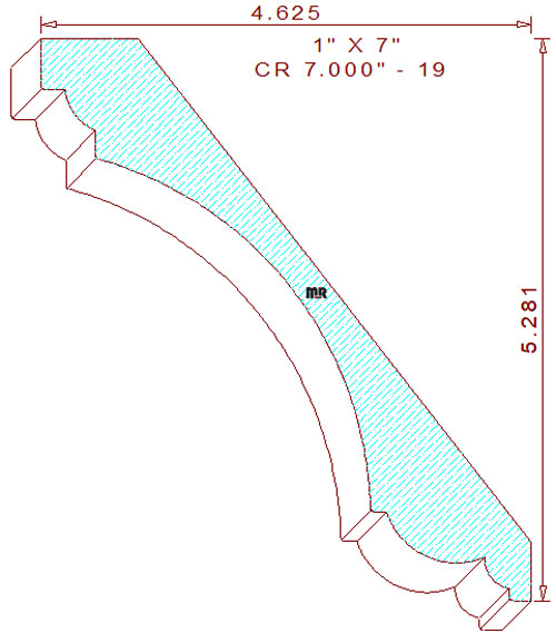 Crown Moulding 7" - 19