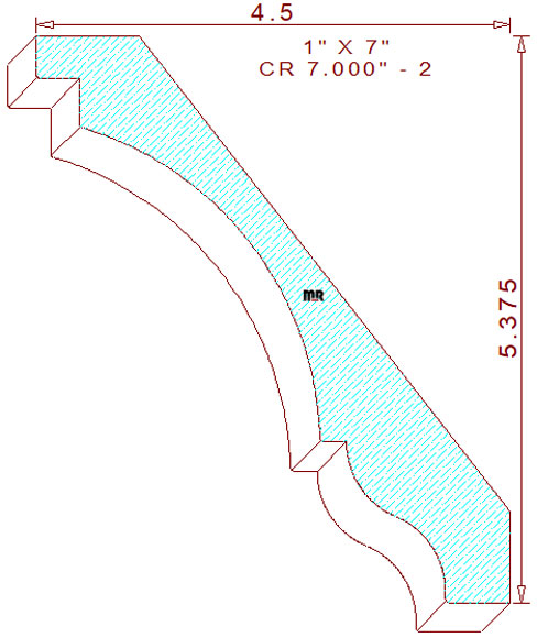 Crown Moulding 7" - 2 