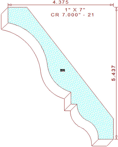 Crown Moulding 7" - 21 Crown Moulding 7" - 21