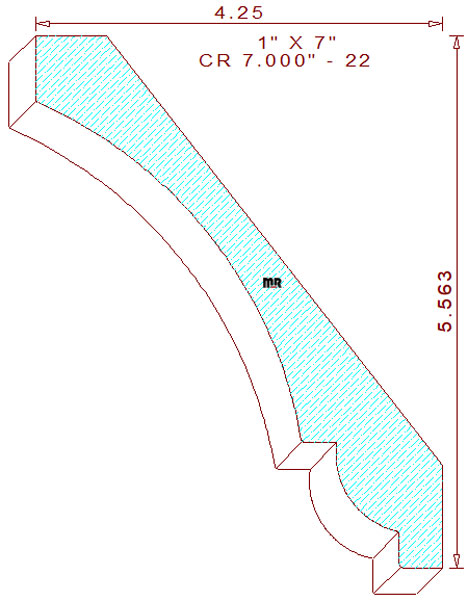 Crown Moulding 7" - 22