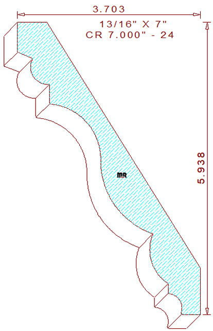 Crown Moulding 7" - 24