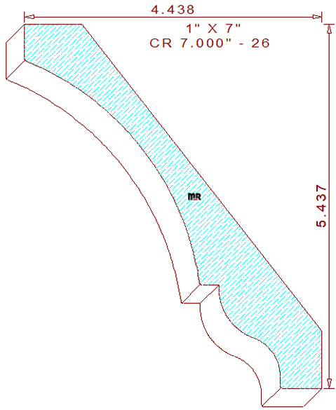 Crown Moulding 7" - 26