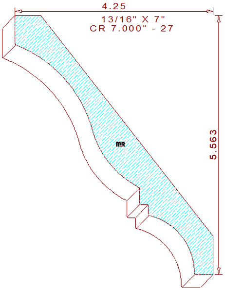 Crown Moulding 7" - 27 Crown Moulding 7" - 27