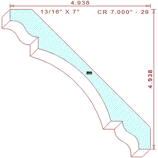 Crown Moulding 7" - 29